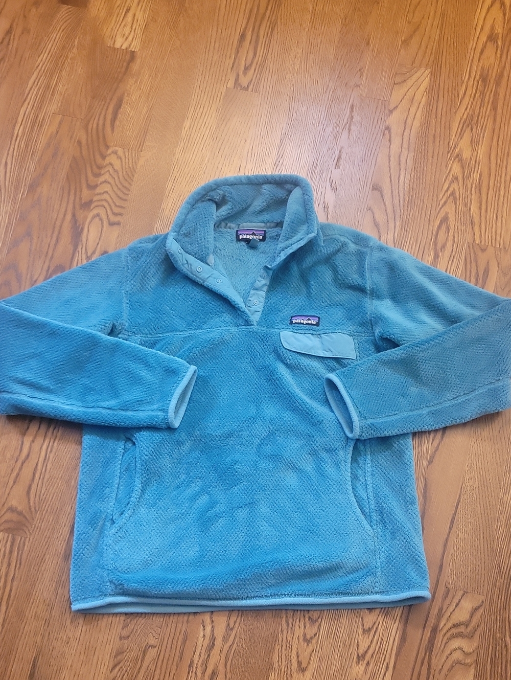 Patagonia Teal ReTool Snap-Button Fleece Pullover Large